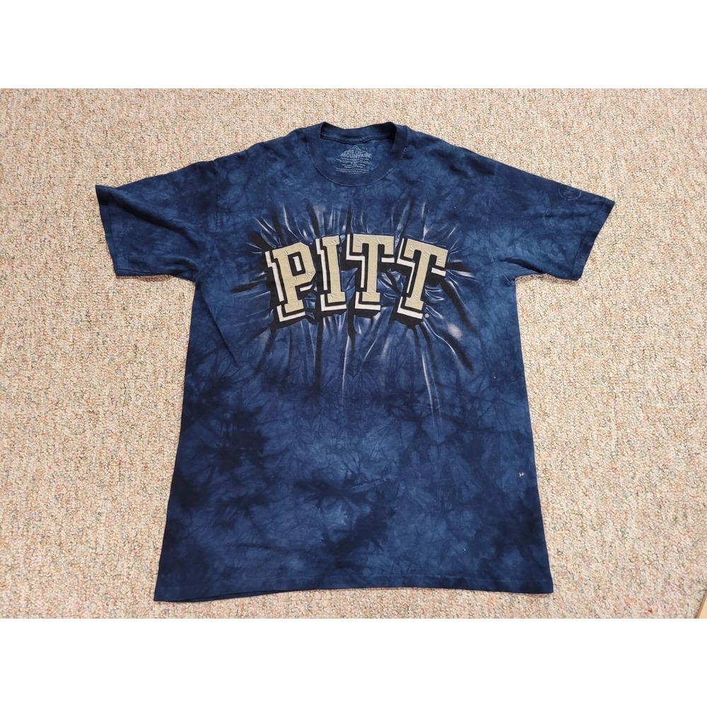 The Mountain Shirt Mens Large Blue Tie Dye University Pittsburgh NCAA